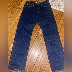 Wallace & Barnes NWOT Men's Denim Straight Jeans in Dark Blue 32x30